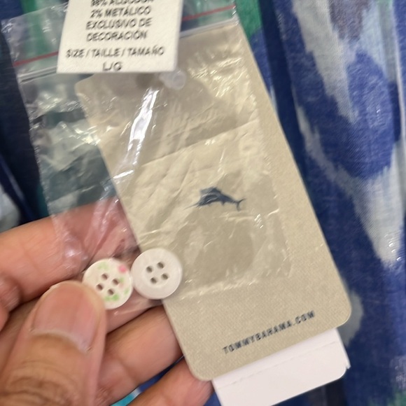 NWT Tommy Bahama Cala Azure Printed Cover Up Maxi Dress Womens sz L Beaming Blue - Picture 13 of 15